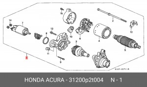 Стартер 31200P2T004 HONDA