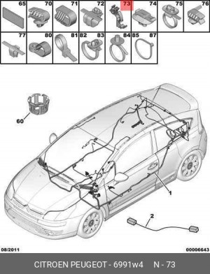 Клипса крепежная 6991.W4 CITROEN PEUGEOT