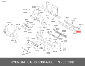 Носитель, буфер 865304A000 HYUNDAI KIA