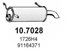 Глушитель выхлопных газов конечный 107028 ASSO