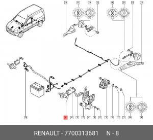 Датчик, частота вращения колеса 7700313681 RENAULT