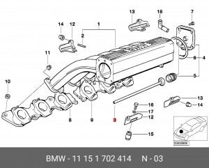 Деталь 11 15 1 702 414 BMW