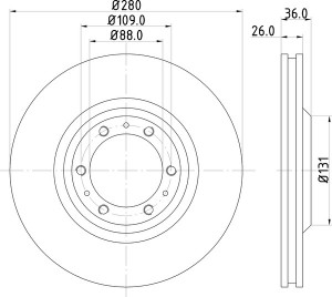 Тормозной диск MDC987 MINTEX