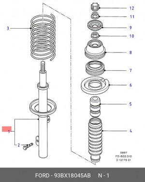 Амортизатор подвески 93BX-18045-AB FORD