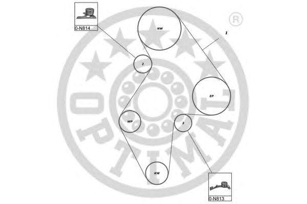 Комплект ремня ГРМ SK-1007 OPTIMAL