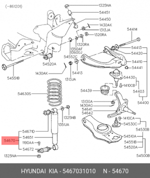 Амортизатор 5467031010 HYUNDAI KIA