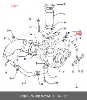 Прокладка W700762S413 FORD