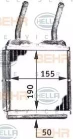 Теплообменник, отопление салона 8FH351312031 HELLA