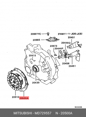 Нажимной диск сцепления MD729557 MITSUBISHI