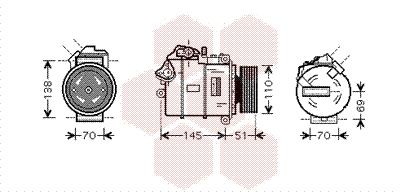 Компрессор, кондиционер 0600K320 VAN WEZEL