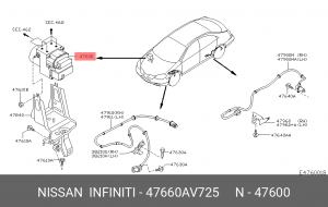Гидроагрегат, тормозная система 47660-AV725 NISSAN