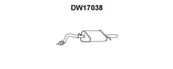 Глушитель выхлопных газов конечный DW17038 VENEPORTE