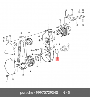 Уплотняющее кольцо, выключатель с гидропроводом 99970729340 PORSCHE
