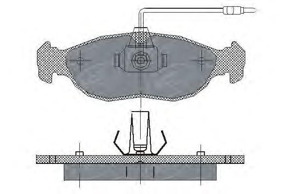 Комплект тормозных колодок, диско SP214 SCT