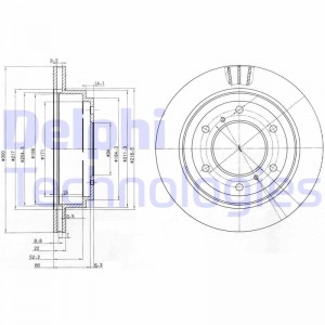 Тормозной диск BG3813 DELPHI