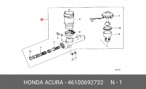 Главный тормозной цилиндр 46100692732 HONDA