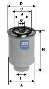 Топливный фильтр 24.443.00 UFI