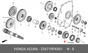 Шестерня МКПП 23471RFK901 HONDA