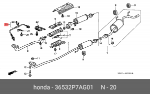 Лямбда-зонд 36532P7AG01 HONDA