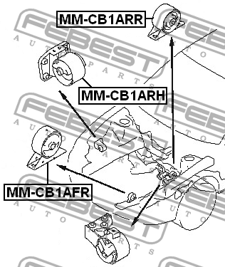 Подушка двигателя MM-CB1AFR FEBEST