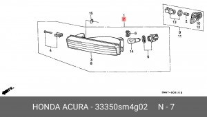 Фонарь указателя поворота 33350SM4G02 HONDA