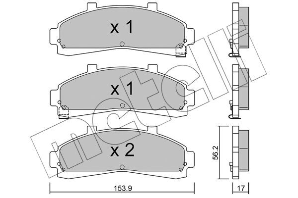 Комплект тормозных колодок, диско 22-0683-0 METELLI