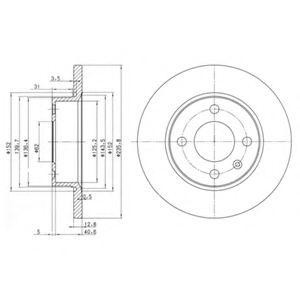 Тормозной диск BG2910 DELPHI