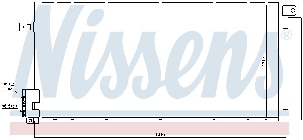 Конденсатор, кондиционер 94899 NISSENS
