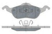 Комплект тормозных колодок, диско SP237 SCT