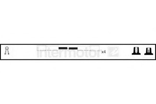 Ккомплект проводов зажигания 76054 STANDARD