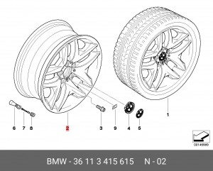 Диск колеса 36 11 3 415 615 BMW