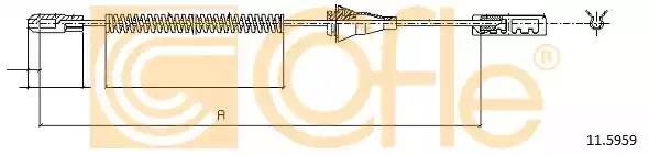 Трос ручного тормоза 115959 COFLE
