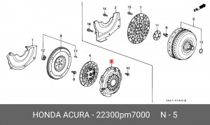 Нажимной диск сцепления 22300PM7000 HONDA