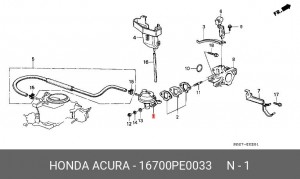 Топливный насос 16700PE0033 HONDA