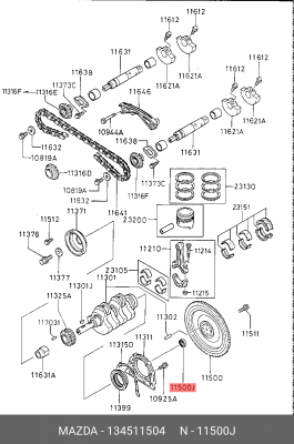 Деталь 134511504 MAZDA