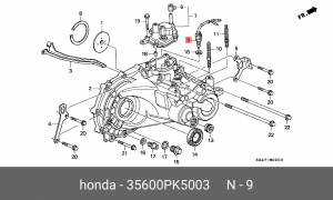Выключатель, фара заднего хода 35600PK5003 HONDA