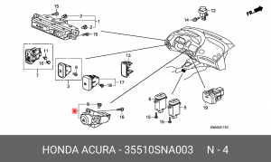 Кнопка аварийной сигнализации 35510SNA003 HONDA