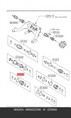 Пыльник M06022540 MAZDA