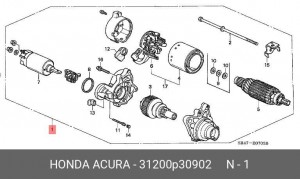 Стартер 31200P30902 HONDA