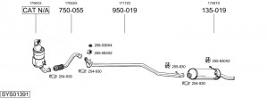 Глушитель выхлопных газов конечный 154129 BOSAL