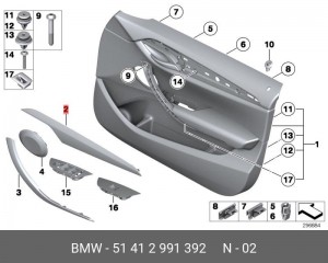 Накладка 51 41 2 991 392 BMW