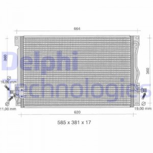 Конденсатор, кондиционер TSP0225395 DELPHI