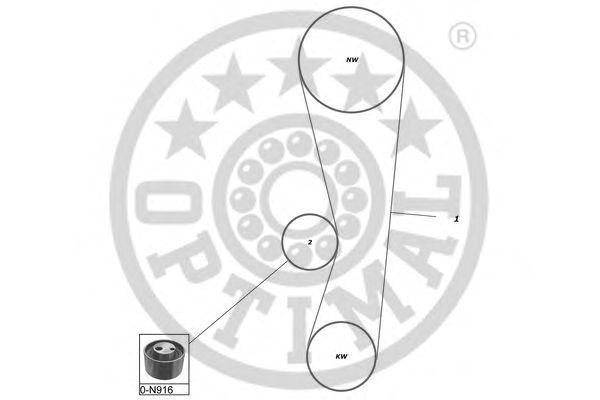 Комплект ремня ГРМ SK-1245 OPTIMAL