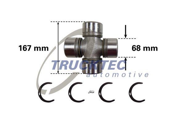 Шарнир, продольный вал 01.34.037 TRUCKTEC
