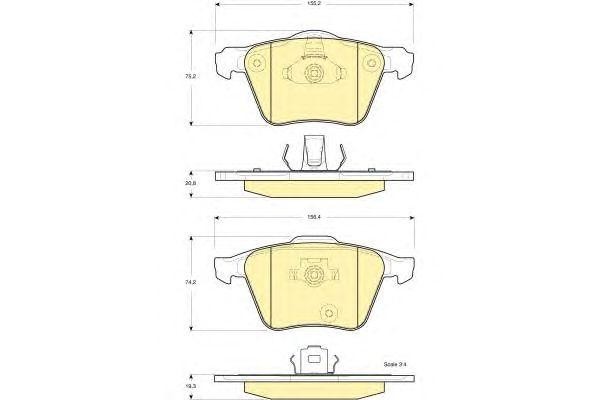 Комплект тормозных колодок, диско 6115652 GIRLING