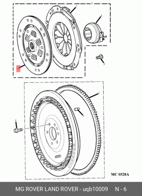 Диск сцепления UQB10009 MG ROVER LAND ROVER