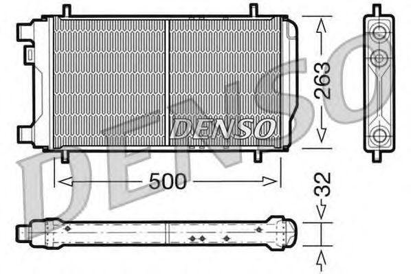 Радиатор, охлаждение двигател DRM03010 DENSO
