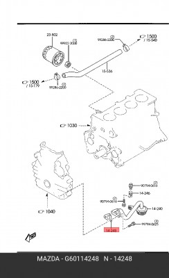 Прокладка клапана маслозаборника G60114248 MAZDA