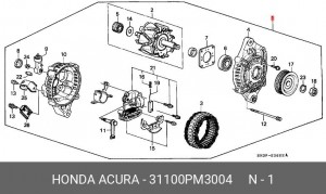 Генератор 31100PM3004 HONDA
