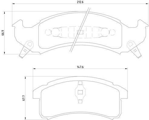 Комплект тормозных колодок, диско P 09 002 BREMBO